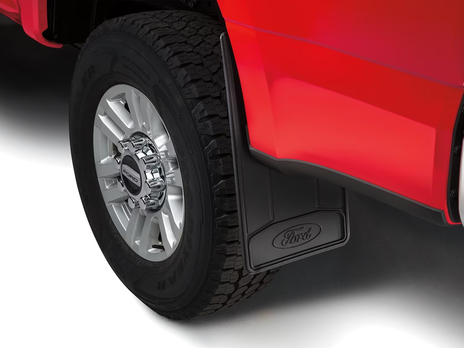 Ford Splash Guards Rear Heavy Duty Black With Ford Oval Logo, CL3Z