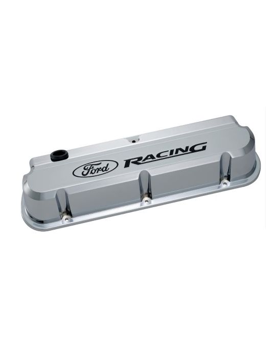 Ford Racing Valve Cover - Slant Edge - Chrome