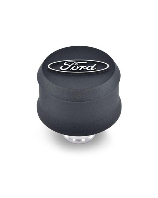 Ford Performance Slant Edge Valve Cover Breather Cap Black With Ford Oval Logo