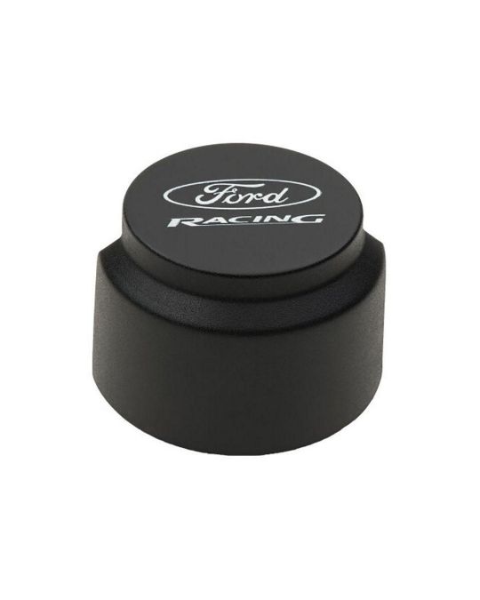 Ford Racing Push In Air Breather Cap With Filter With Hood Black Crinkle Finish Ford Racing Logo