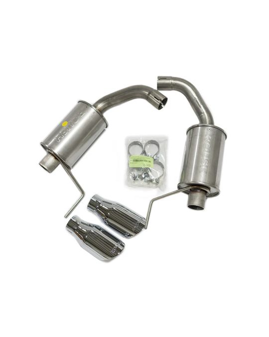 Roush Performance Axle Back Exhaust Kit For 3.7L V6 & 2.3L EcoBoost Engine With Round Chrome Exhaust Tips