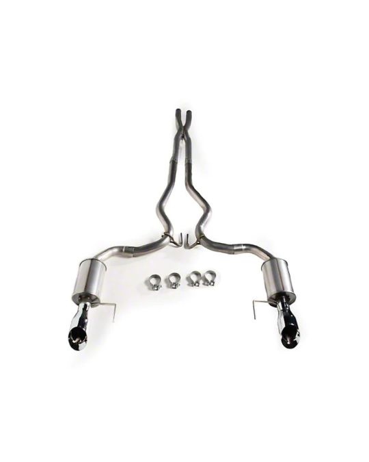 Roush Performance Cat Back Exhaust Kit For 5.0L V8 Engine With Dual Polished Chrome Exhaust Tips