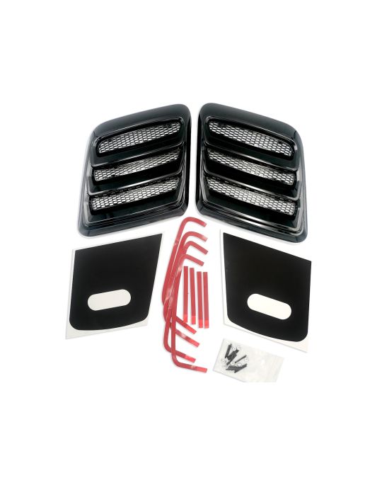 Roush Performance Mustang Hood Heat Extractors Gloss Black Kit Of Two