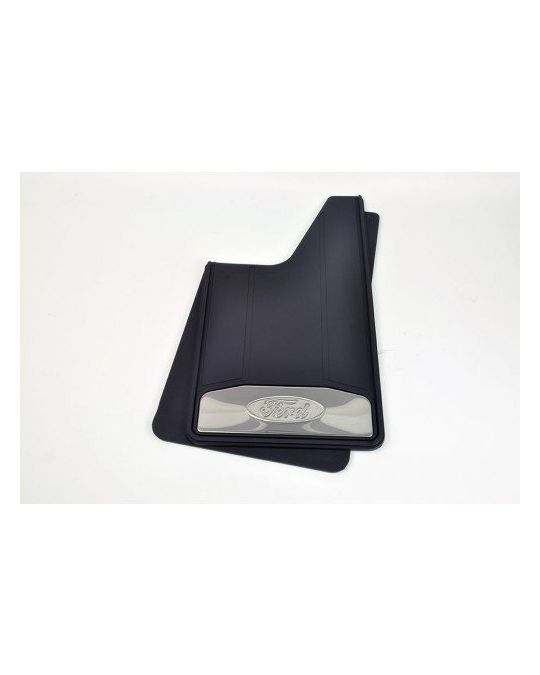 Ford Splash Guards - Rear - Heavy Duty - Black w/Stainless Steel
