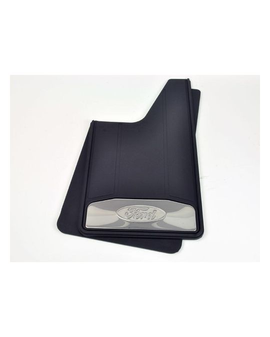 Ford Splash Guards Rear Heavy Duty Black With Stainless Steel For SRW