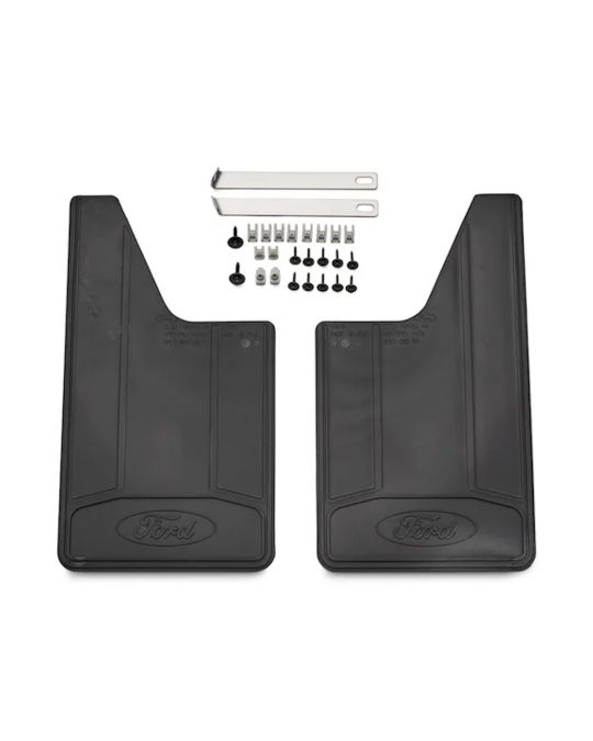 Ford Splash Guards Rear Heavy Duty Black With Ford Oval Logo