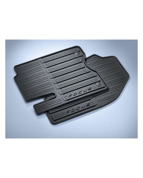 Ford Floor Mats All-Weather Vinyl - Black Dual Clip Retention