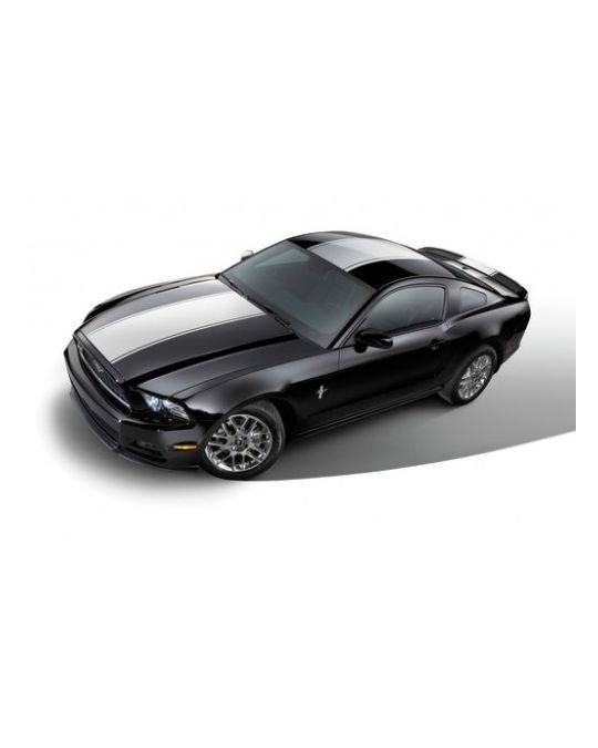Ford Racing Stripes - White, Over the Top, With Flush Mount Spoiler, With Camera