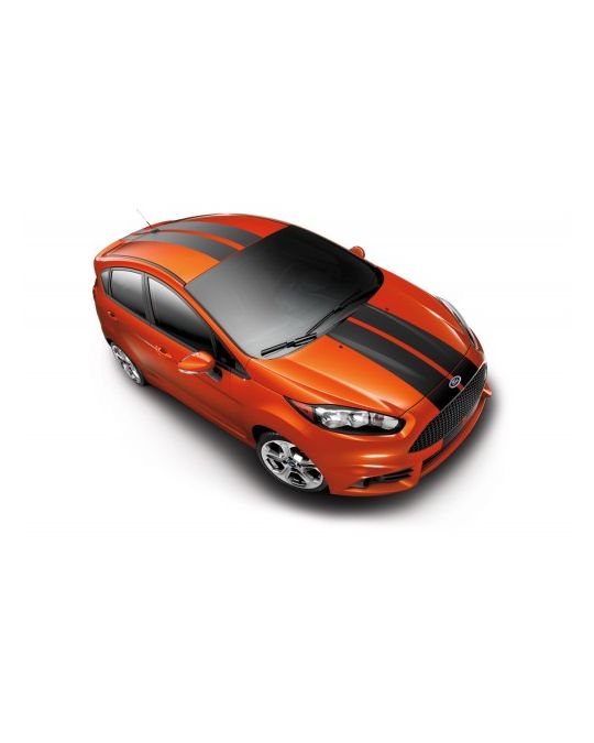 Ford Graphics Kit - Over the Top Stripe - Dual, Low Gloss Satin Black
