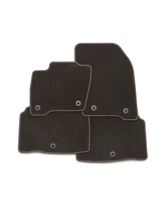 Ford Floor Mats Carpeted Coffee / Dark Brown Color