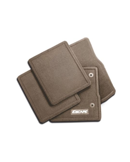 Ford Carpeted Floor Mats 4-Piece Set, Med. Light Stone