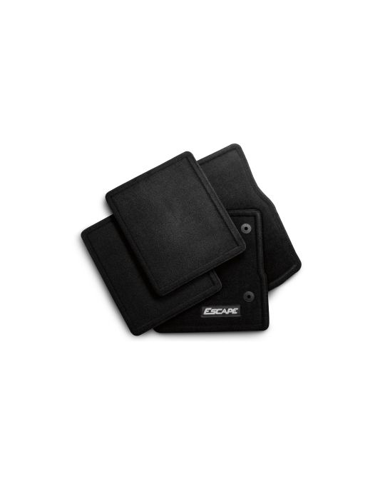 Ford Carpeted Floor Mats 4-Piece Set, Charcoal Black