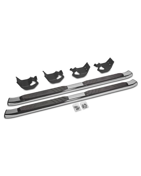 Ford Step Bars Crew Cab 5 Inch Chromed Aluminum