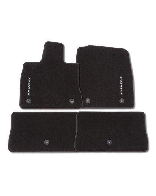 Ford Floor Mats Carpeted Black With Aviator Logo Kit Of Four