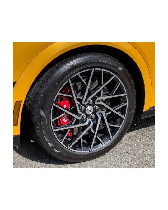 Ford 20 x 8 Inch Aluminum Wheel Machined Face With High Gloss Ebony Black Painted Pockets From GT Performance Edition