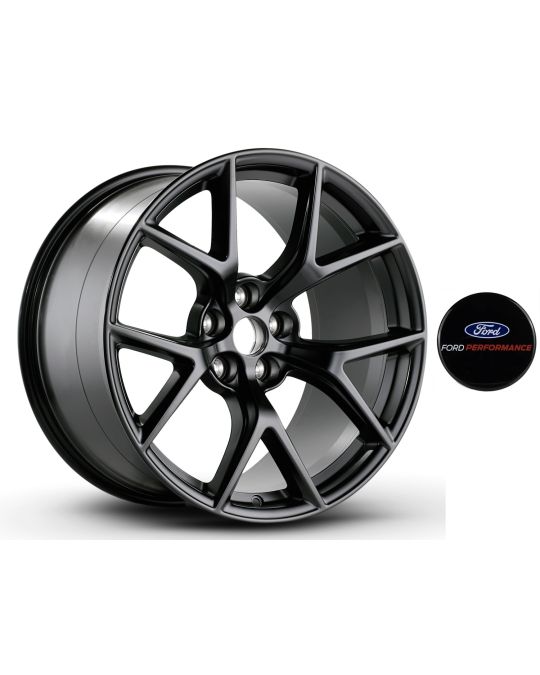 Ford Performance Wheel Front 19"x10.5" For Performance Pack PP2 Models With Center Cap Matte Black