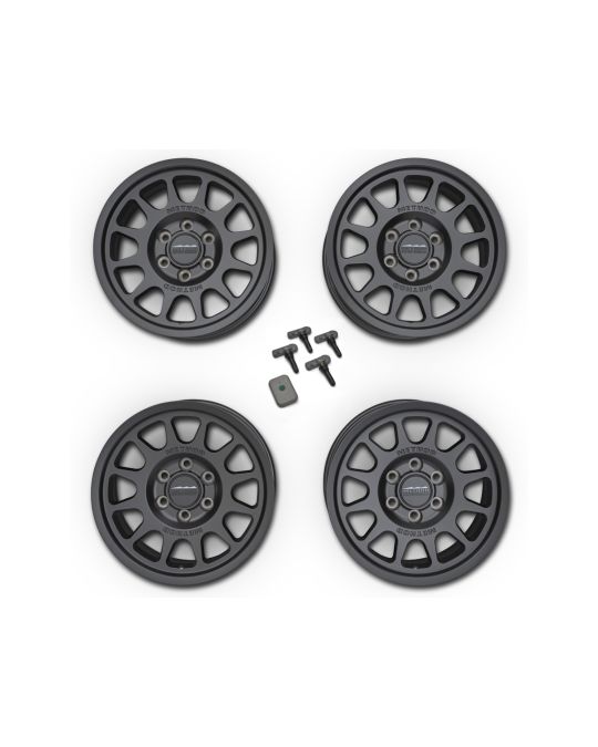 Ford Performance 17x8.5-Inch Method Bead Grip Off Road Wheels Matte Black Kit Of Four With TPMS
