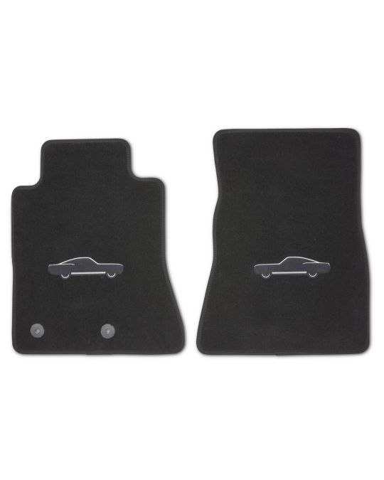 Ford Performance Carpeted Floor Mats Black With 1965 Mustang Logo Kit Of Two For Front Row