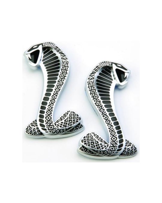 Ford Racing SVT Cobra Snake Fender Emblems Chrome
