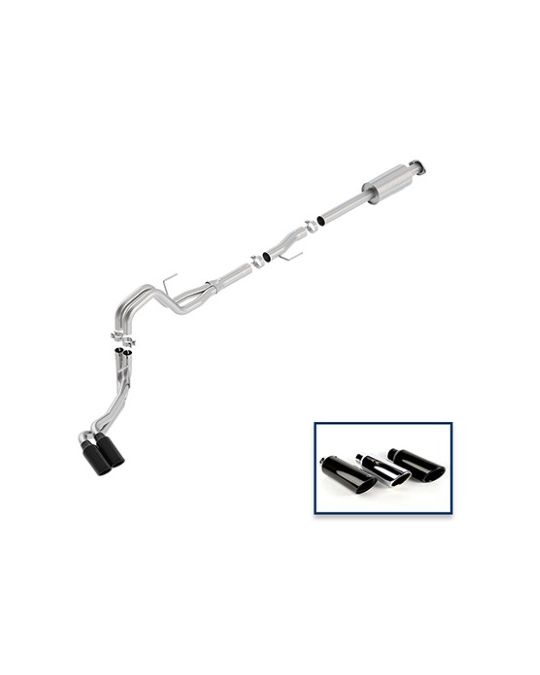Ford Performance Exhaust System - 2.7L Extreme - Side Exit - Black Chrome