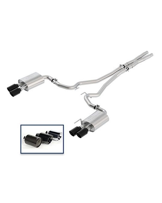 Ford Performance Exhaust System - 5.0L GT - Sport - Black Chrome