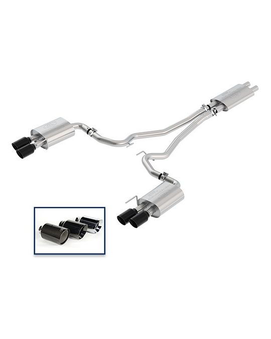 Ford Performance Exhaust System - 5.0L GT - Touring - Black Chrome
