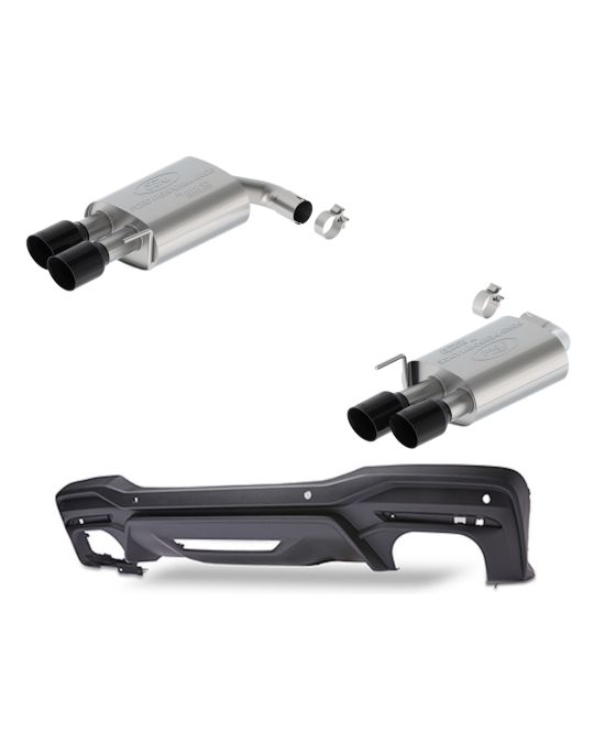 Ford Performance Borla 2.3L Extreme Non-Active Cat-Back Exhaust System With Quad 4-Inch Black Chrome Plated Stainless Steel Exhaust Tips & GT Valance