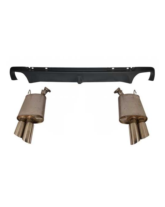 Ford Racing GT Axle Back Quad Tip Mufflers With Rear Lower Valence