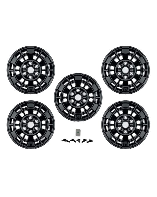 Ford Performance 17x8.5 Inch Wheel Kit Of Five Wheels Matte Black