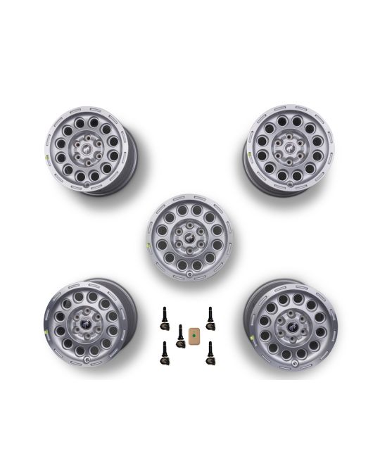 Ford Performance Set Of Five 17"x8.0" Shadow Silver Machined Face Wheels