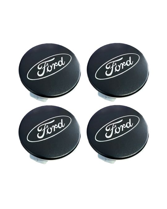 Ford Performance Wheel Center Cap Kit Satin Black And Chrome Ford Logo For Passenger Cars Set Of Four