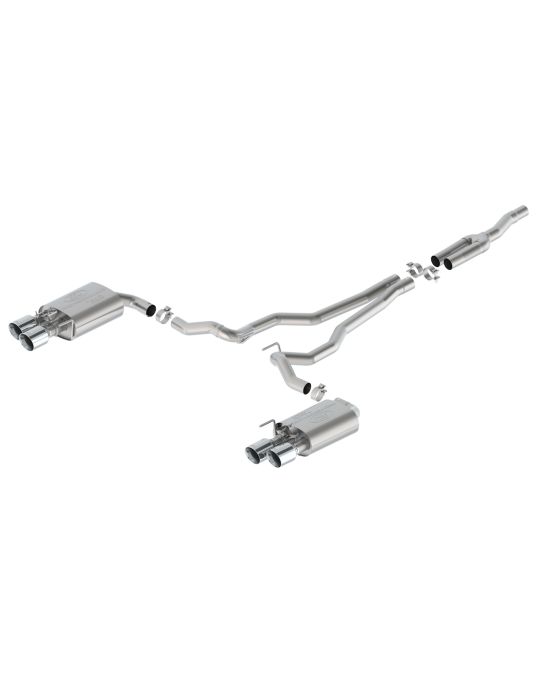 Ford Performance Borla 2.3L Extreme Active Cat-Back Exhaust System With Chrome Plated Stainless Steel Exhaust Tips