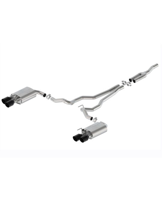 Ford Performance Borla 2.3L Sport Active Cat-Back Exhaust System With Black Chrome Plated Stainless Steel Exhaust Tips