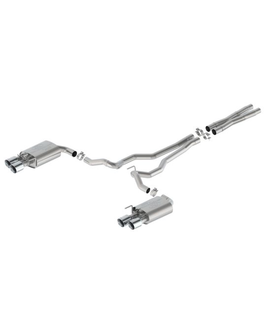 Ford Performance Borla 5.0L Sport Active Cat-Back Exhaust System With Chrome Plated Stainless Steel Exhaust Tips
