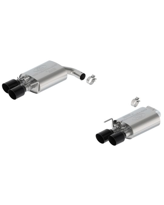 Ford Performance Borla 2.3L Extreme Active Axle-Back Exhaust System With Black Chrome Plated Stainless Steel Exhaust Tips