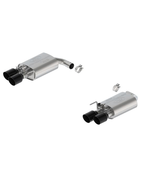 Ford Performance Borla 5.0L Extreme Active Axle-Back Exhaust System With Black Chrome Plated Stainless Steel Exhaust Tips