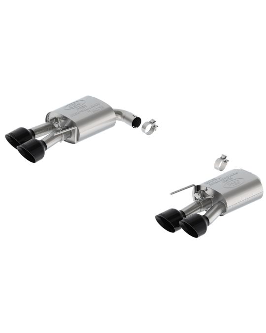 Ford Performance Borla 5.0L Extreme Active Axle-Back Exhaust System With Dark Horse Valance And Black Chrome Plated Stainless Steel Exhaust Tips