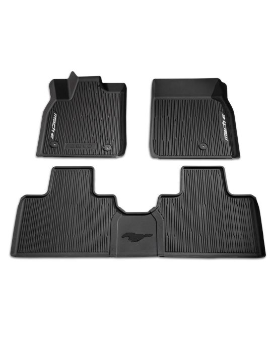 Ford Floor Liners All Weather Tray Style 4 Piece Kit With Mach-E Logo