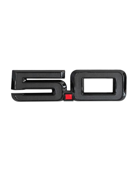 Ford Black With Red 5.0 Fender Emblem 5.5" From Nite Pony Package