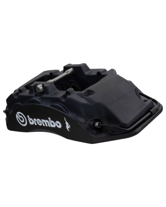 Ford Black Brake Caliper Front 6 Piston Driver Side With White Brembo Logo