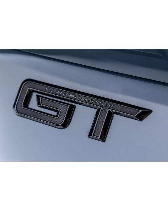 Ford Black GT Rear Deck Lid Emblem With Performance Script From Premium Models With Nite Pony Package
