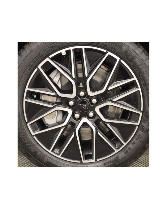 Ford 19 x 7.5 Inch Bright Machined Face Aluminum Wheel With Black Painted Pockets From Premium Model
