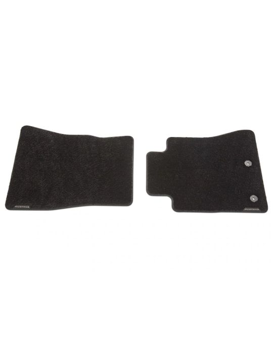 Ford Carpeted Floor Mats Black With Mustang Logo Kit Of Two For Front Row