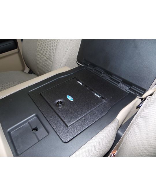 Ford Arm Rest Console Vehicle Safe With Keyed Lock For Split Bench