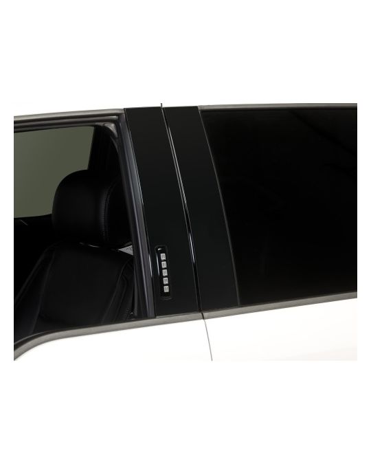 Ford B-Pillar Trim - Black Platinum Stainless Steel - SuperCab/Supercrew, With Keypad