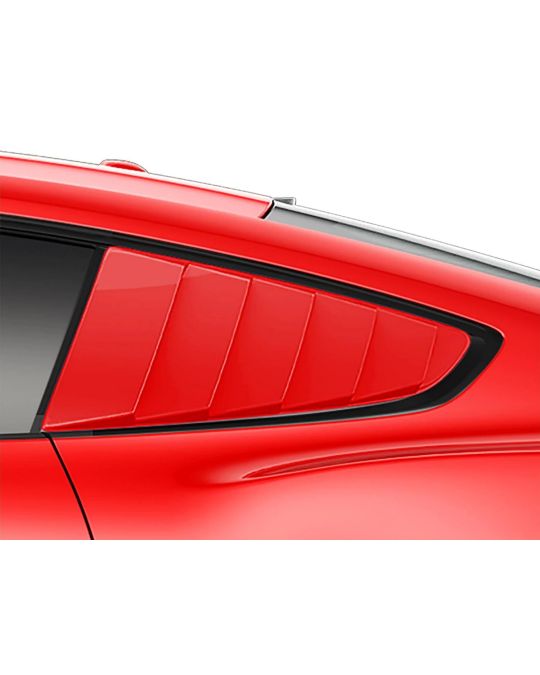 Ford Quarter Window Louvers - Race Red