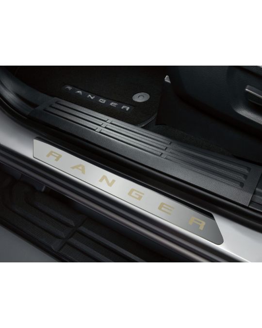 Ford Door Sill Plates By Putco Polished Stainless Steel 4 Piece Kit For SuperCrew