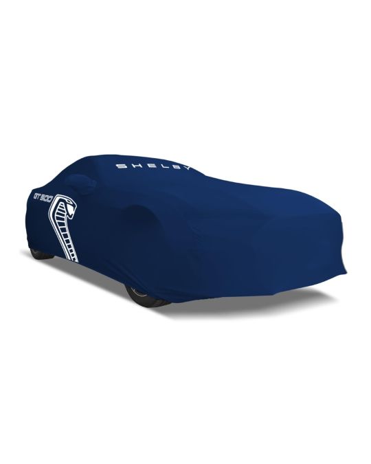 Ford Car Cover - GT500 Standard Spoiler Blue With White Logo