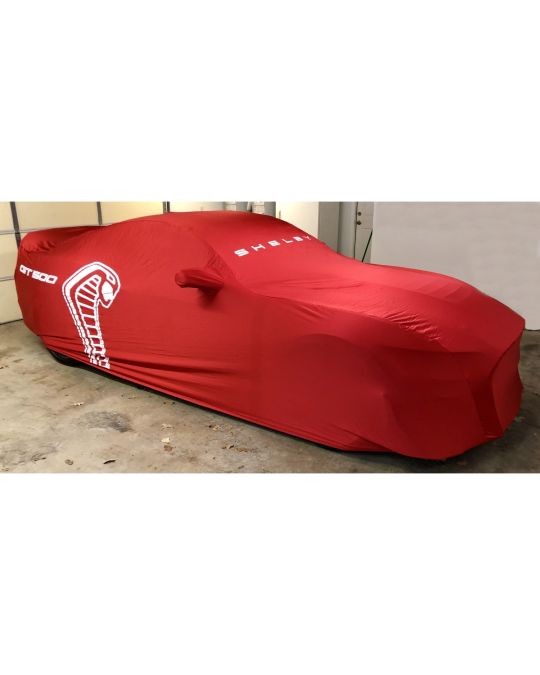 Ford Car Cover - Indoor GT500 Large Wing Red With White Logo