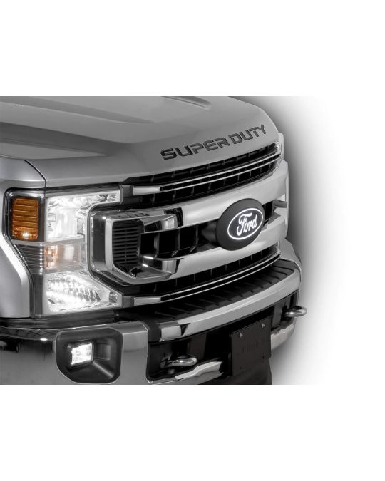 Ford LED Illuminated Front Grille Black Ford Oval Emblem For LED Headlight Vehicles With Front Camera